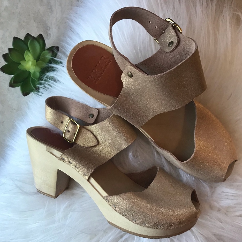 Bryr Miranda Peep Toe Bridal Clog